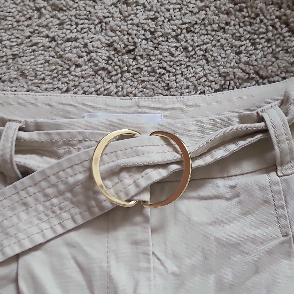 LOFT Cream High Waist Shorts - Picture 5 of 10